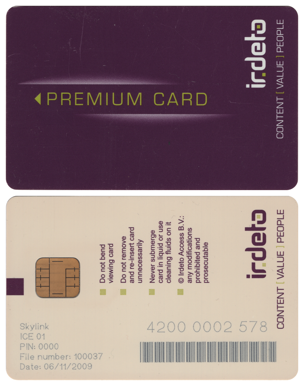 Premium card
